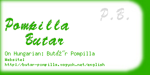 pompilla butar business card